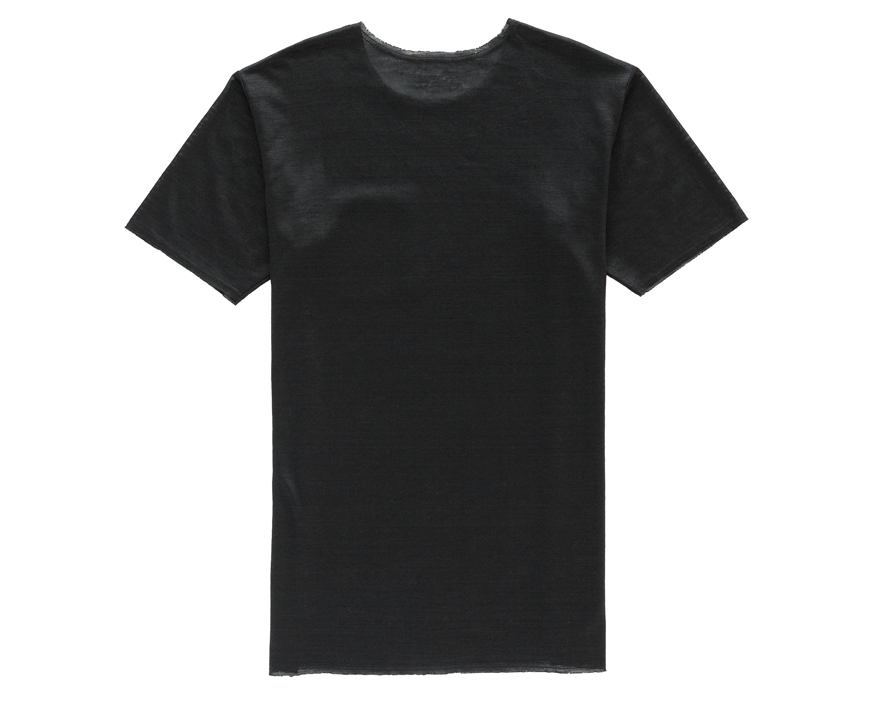 Outlier - Experiment 172 - Rawcut Ramielust Pocket T-Shirt (flat, black back)