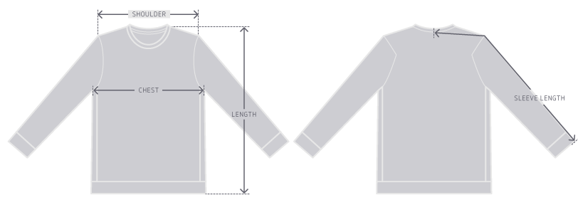 Garment measurement illustration