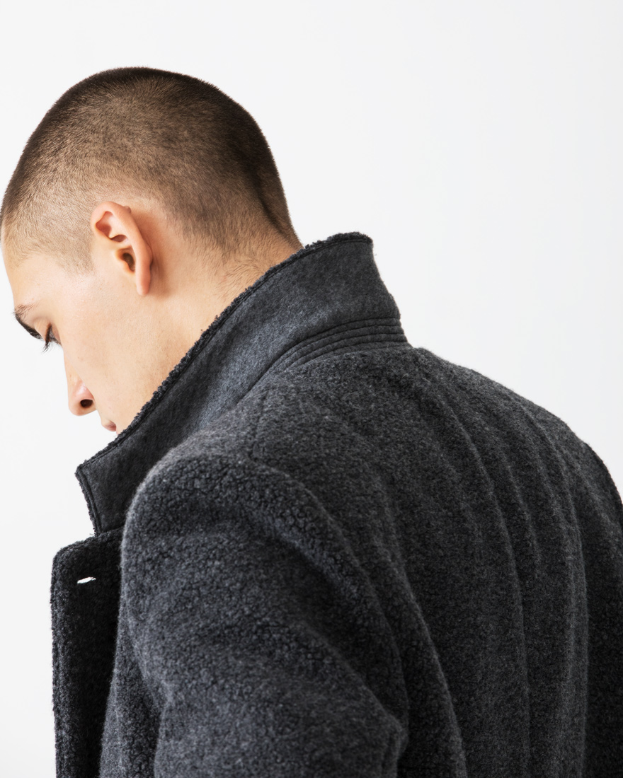 Outlier - Experiment 044 - Strongwool Topcoat (story, vertical collar)