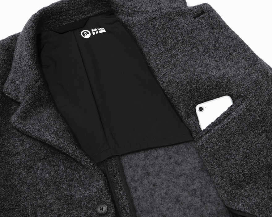 Outlier - Experiment 044 - Strongwool Topcoat (flat, chest pocket)