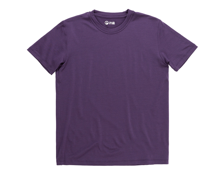 Outlier - Ultrafine Merino T-Shirt (flat, Plummy)