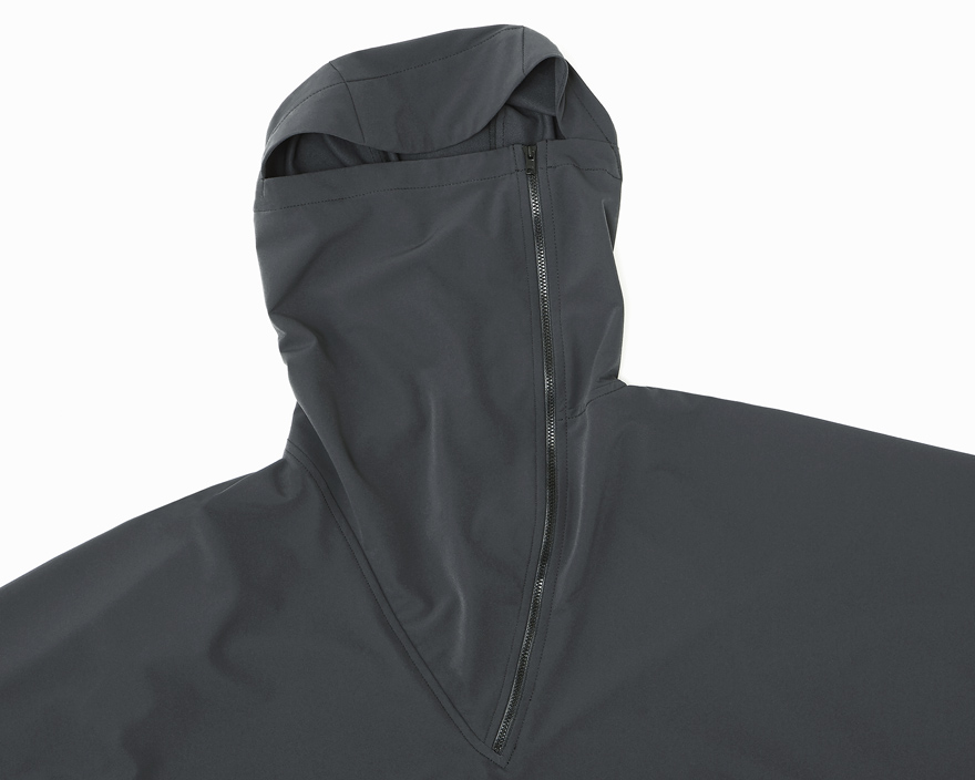 Outlier - Experiment 026 - Ultra Ultra Poncho (flat, hood zipped)