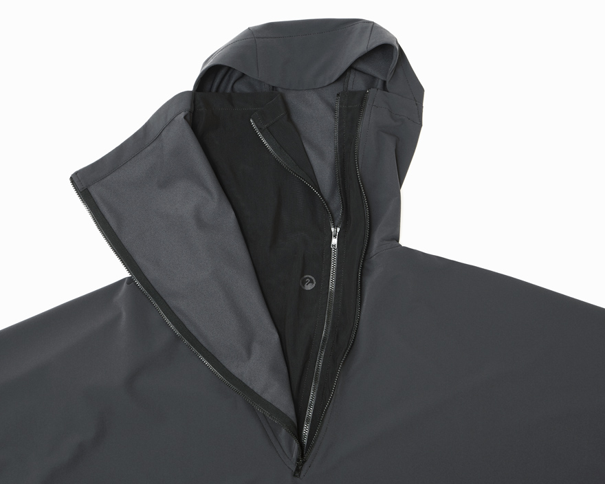 Outlier - Experiment 026 - Ultra Ultra Poncho (flat, hood unzipped)