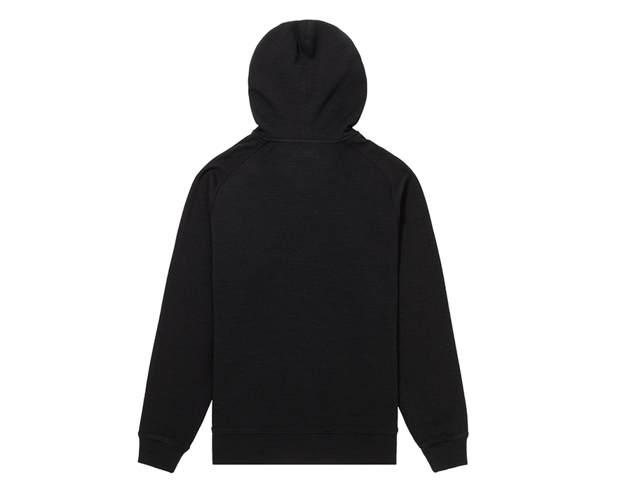 Outlier - Experiment 207 - Warmform Zipfront Hoodie (Flat, Black, Back)