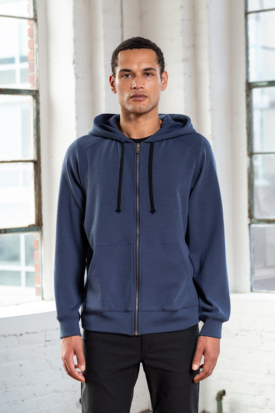 Outlier - Experiment 207 - Warmform Zipfront Hoodie (Fit, Front)