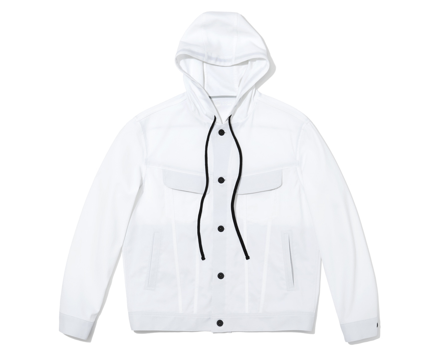 Outlier - Experiment 105 - Workcloth Hooded Shank (flat, white)