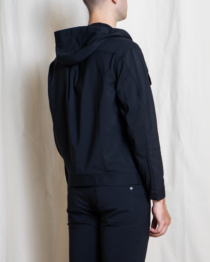 Outlier - Experiment 105 - Workcloth Hooded Shank (fit, back)